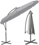 PARASOL OGRODOWY NA WYSIĘGNIKU 3M 350CM SZARY